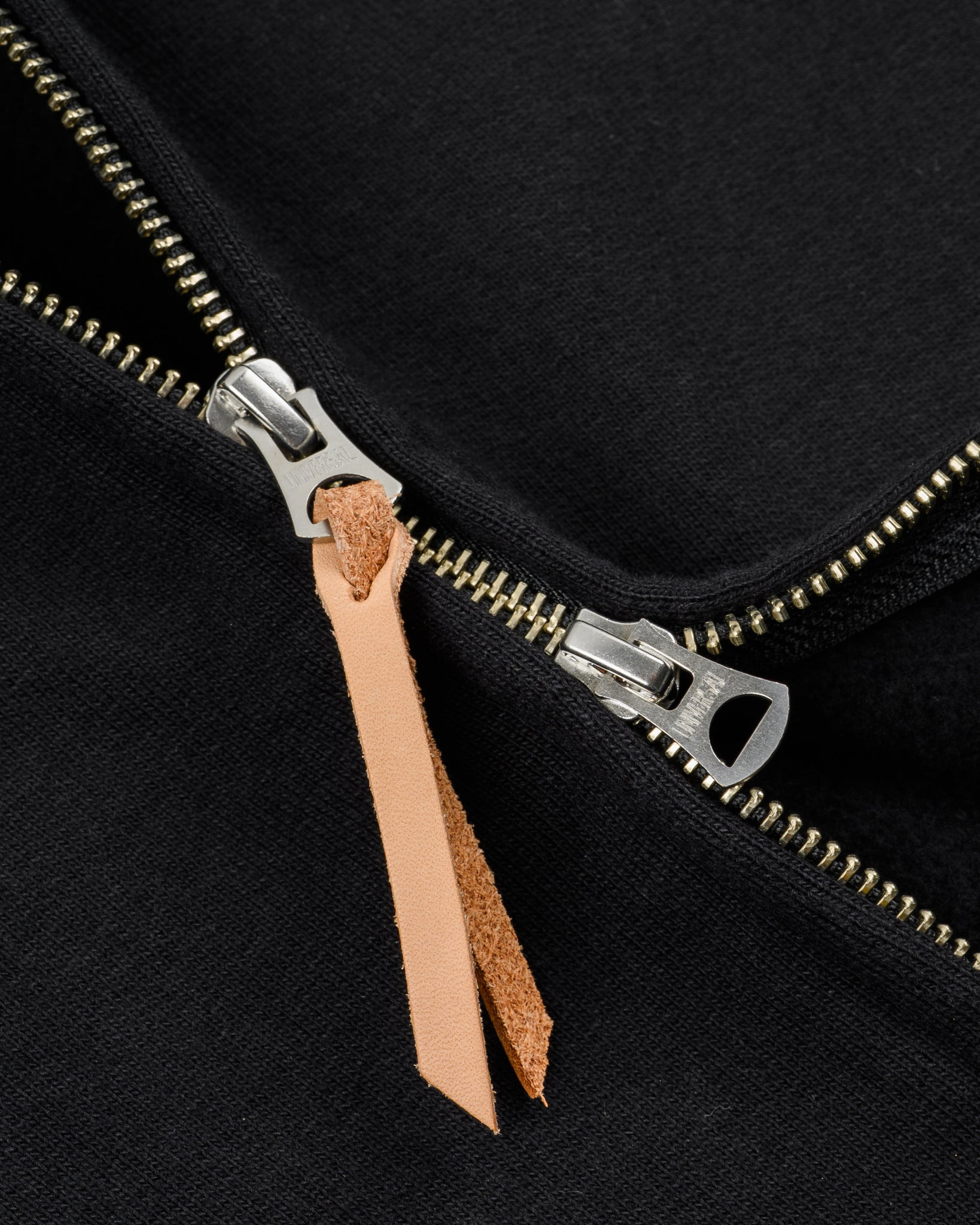 IHSW-10-BLK 14oz Ultra Heavyweight Loopwheel Cotton Zip Up Hoodie - Black - 14
