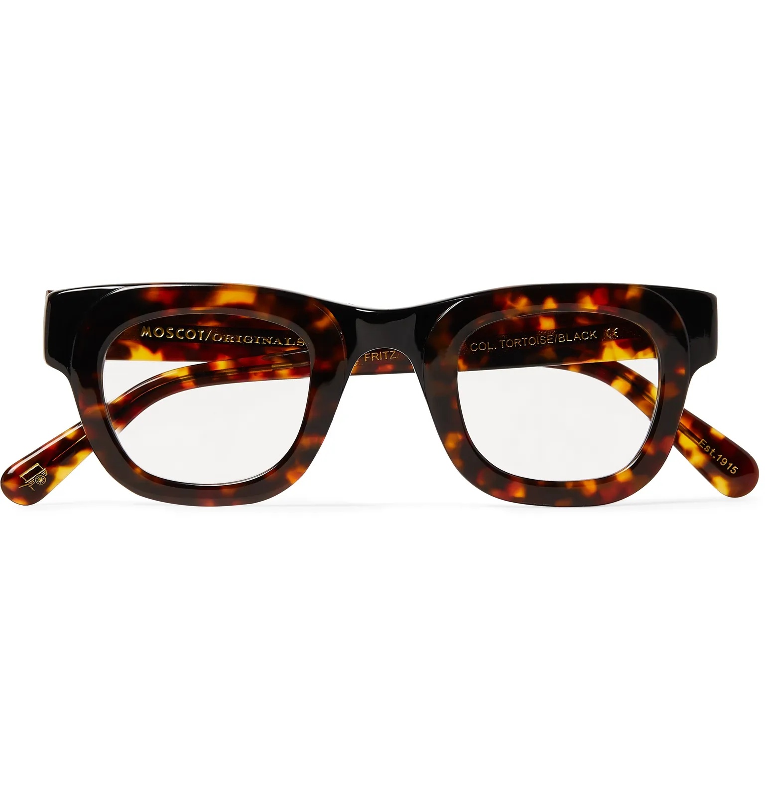 Fritz Round-Frame Tortoiseshell Acetate Optical Glasses - 1