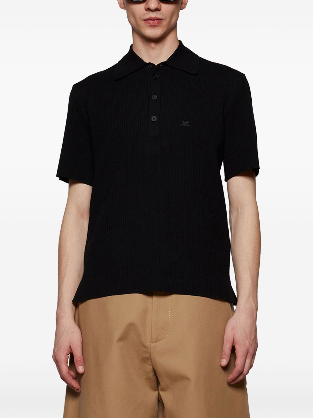 knitted polo shirt - 3