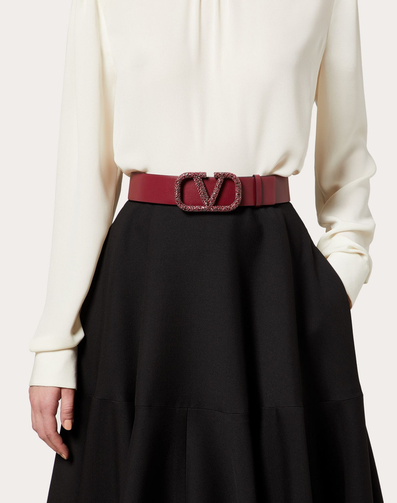 VLOGO SIGNATURE BELT IN GLOSSY CALFSKIN 40MM 5