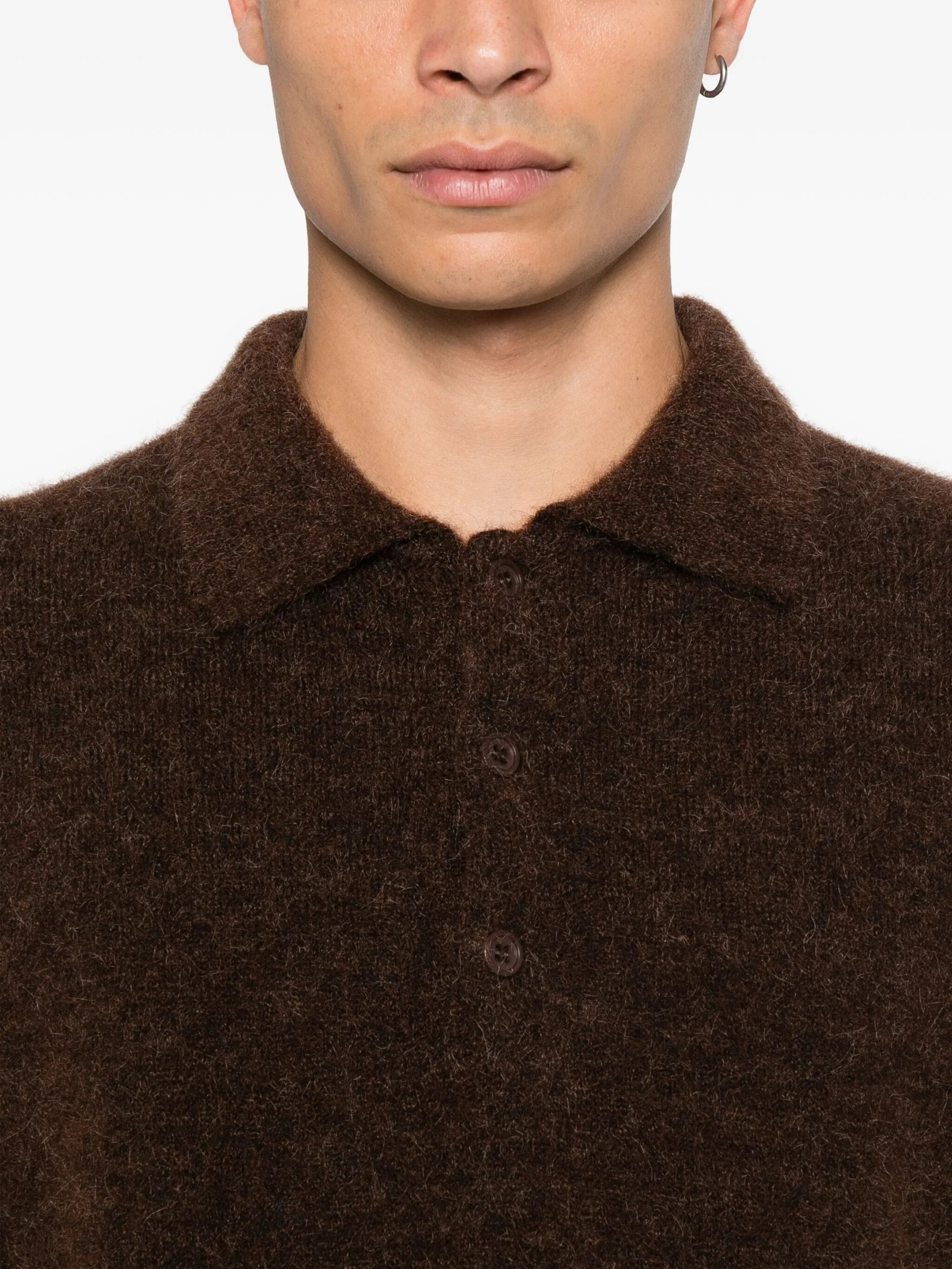 Sunflower Polo-neck Buttoned Sweater - 3