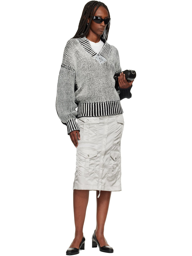 VAQUERA Black & White Oversized Sweater outlook