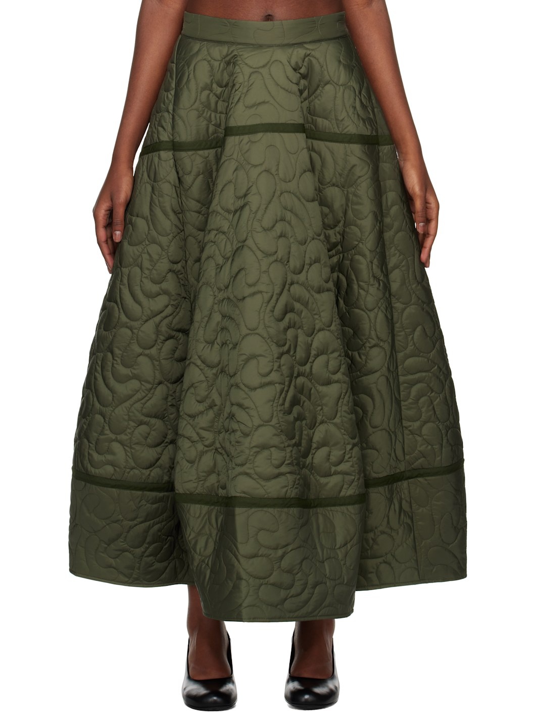 Khaki 'The Parachutist' Midi Skirt - 1