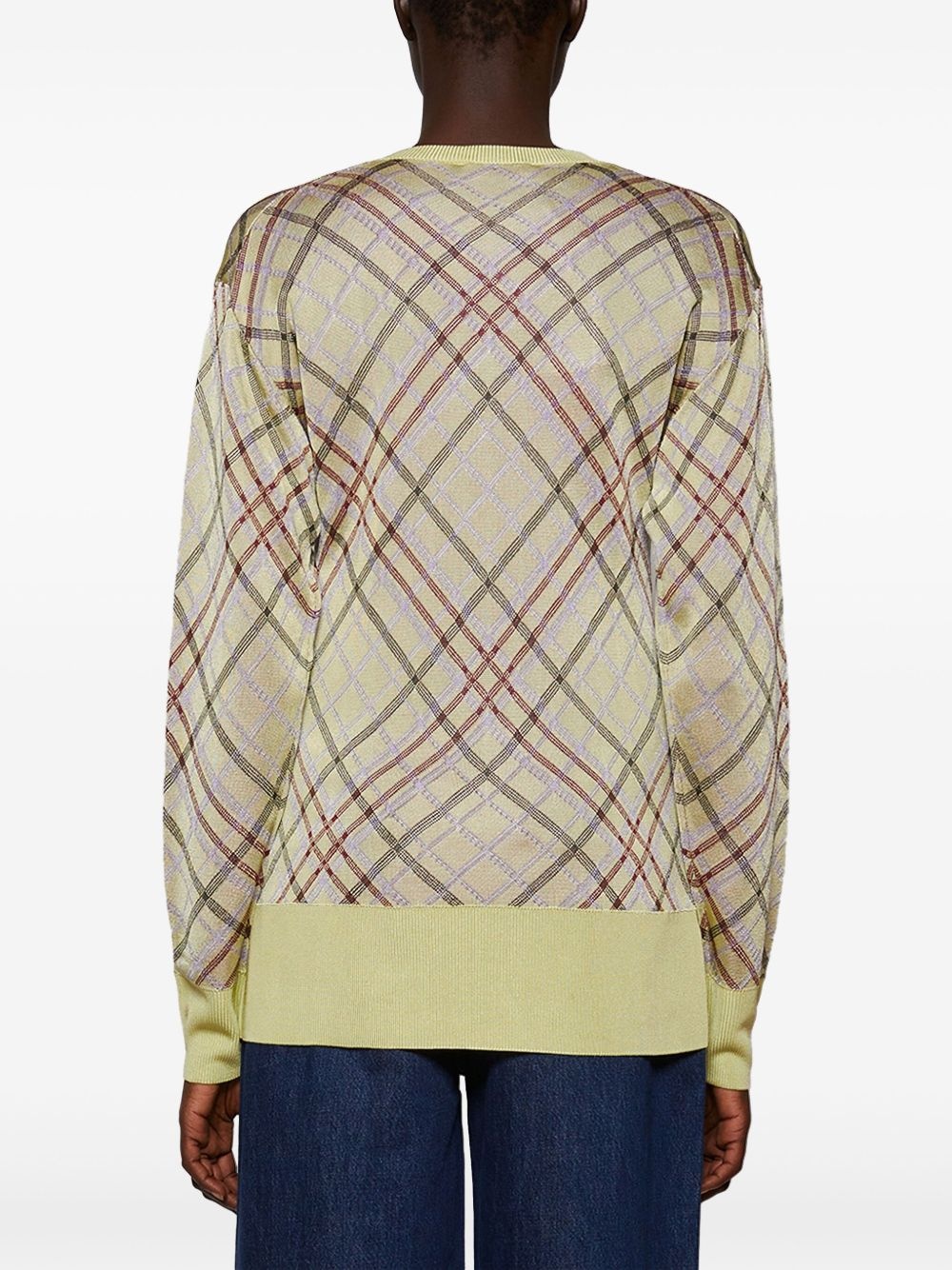 checked cardigan - 5