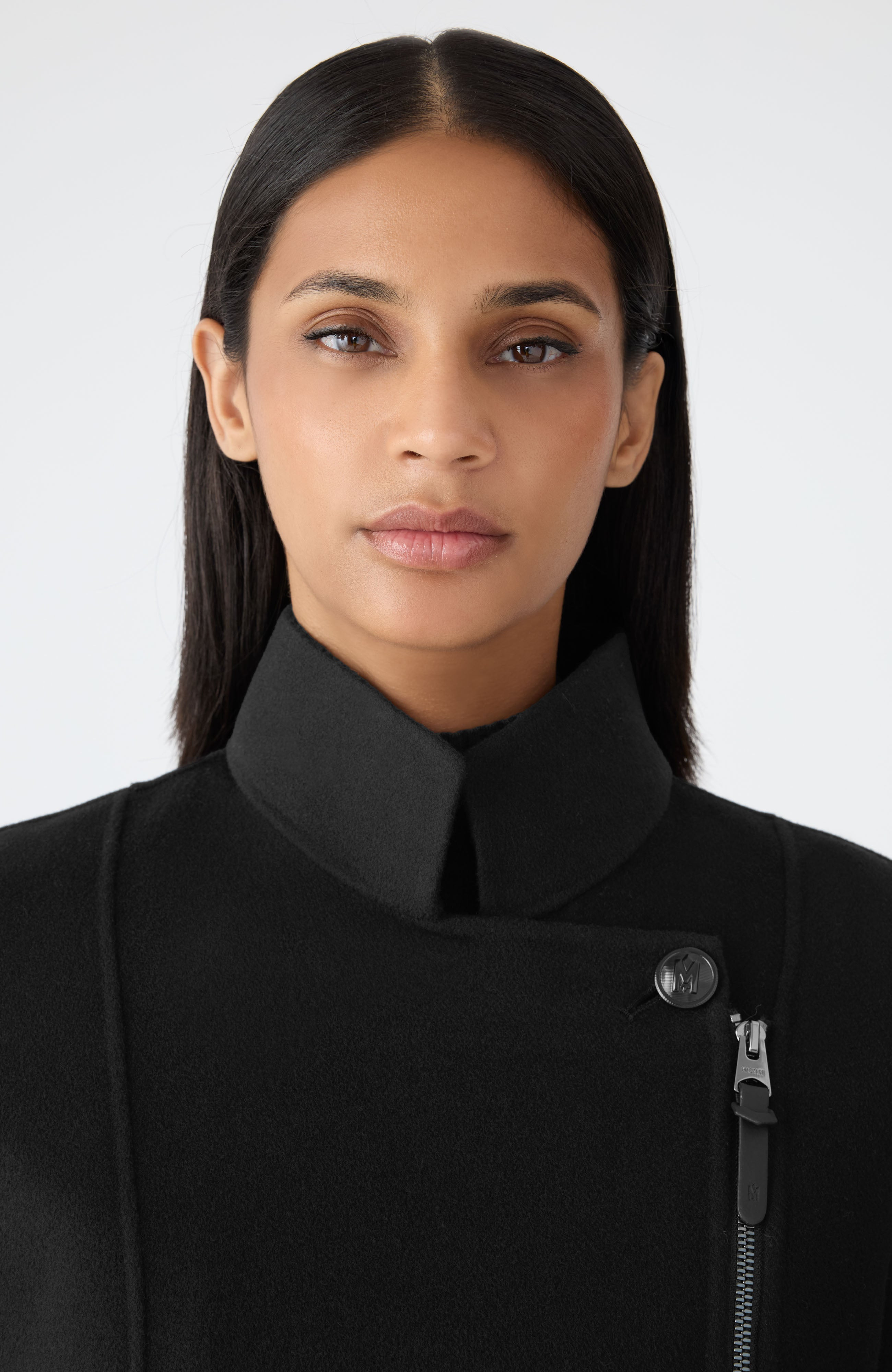 ANNIA Asymmetrical Wool Coat - 7