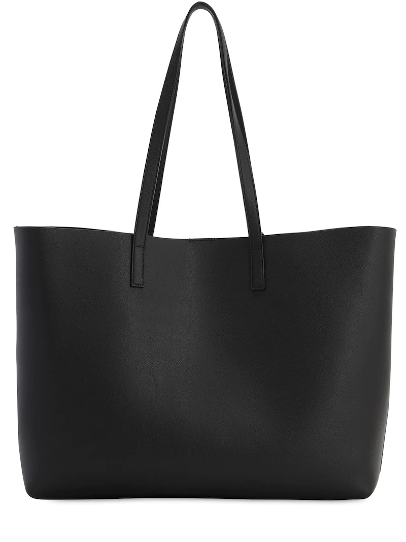 SAINT LAURENT SMOOTH LEATHER TOTE BAG - 7