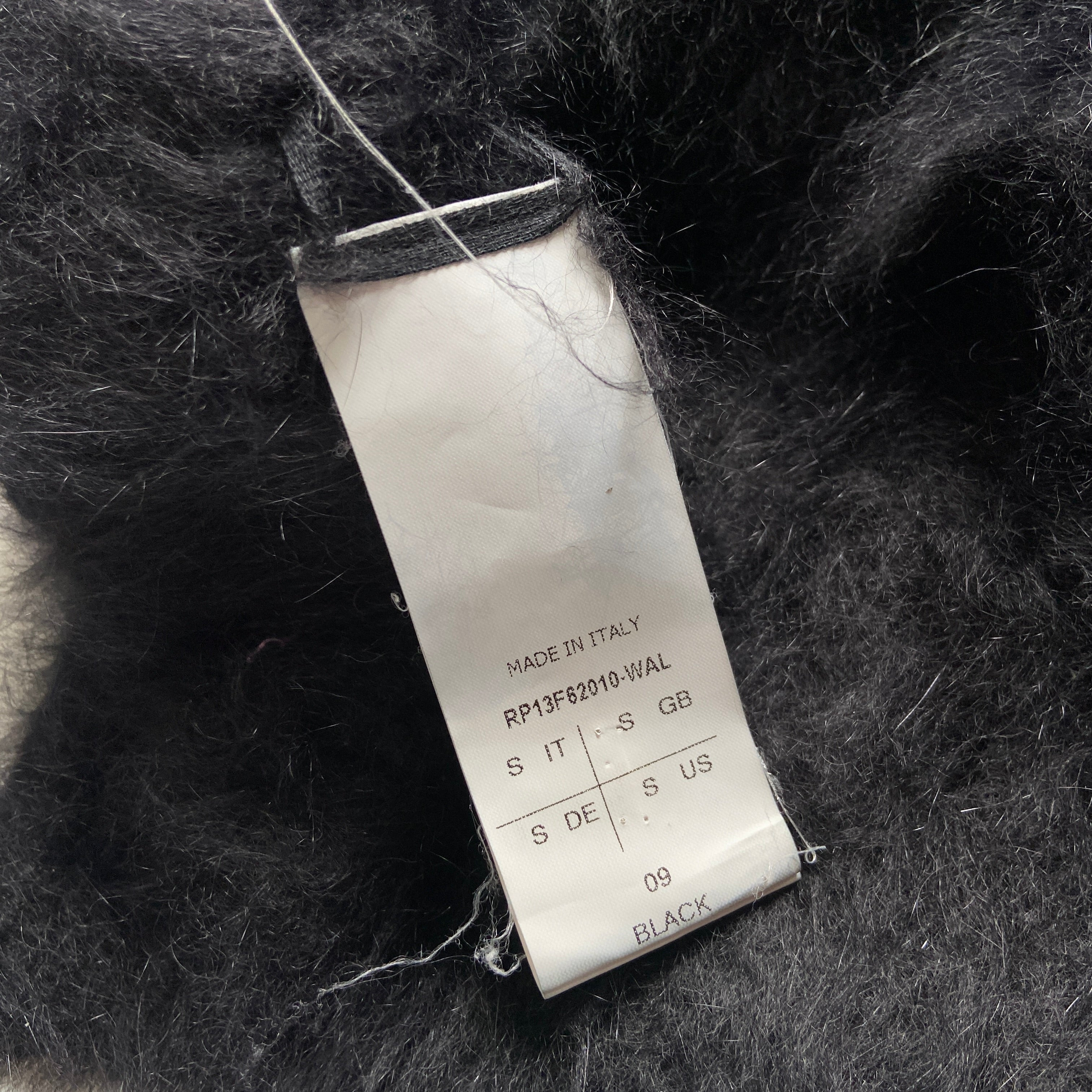 Rick Owens falll 2013 monster alpaca wool hair leather sleeves sweater S - 10