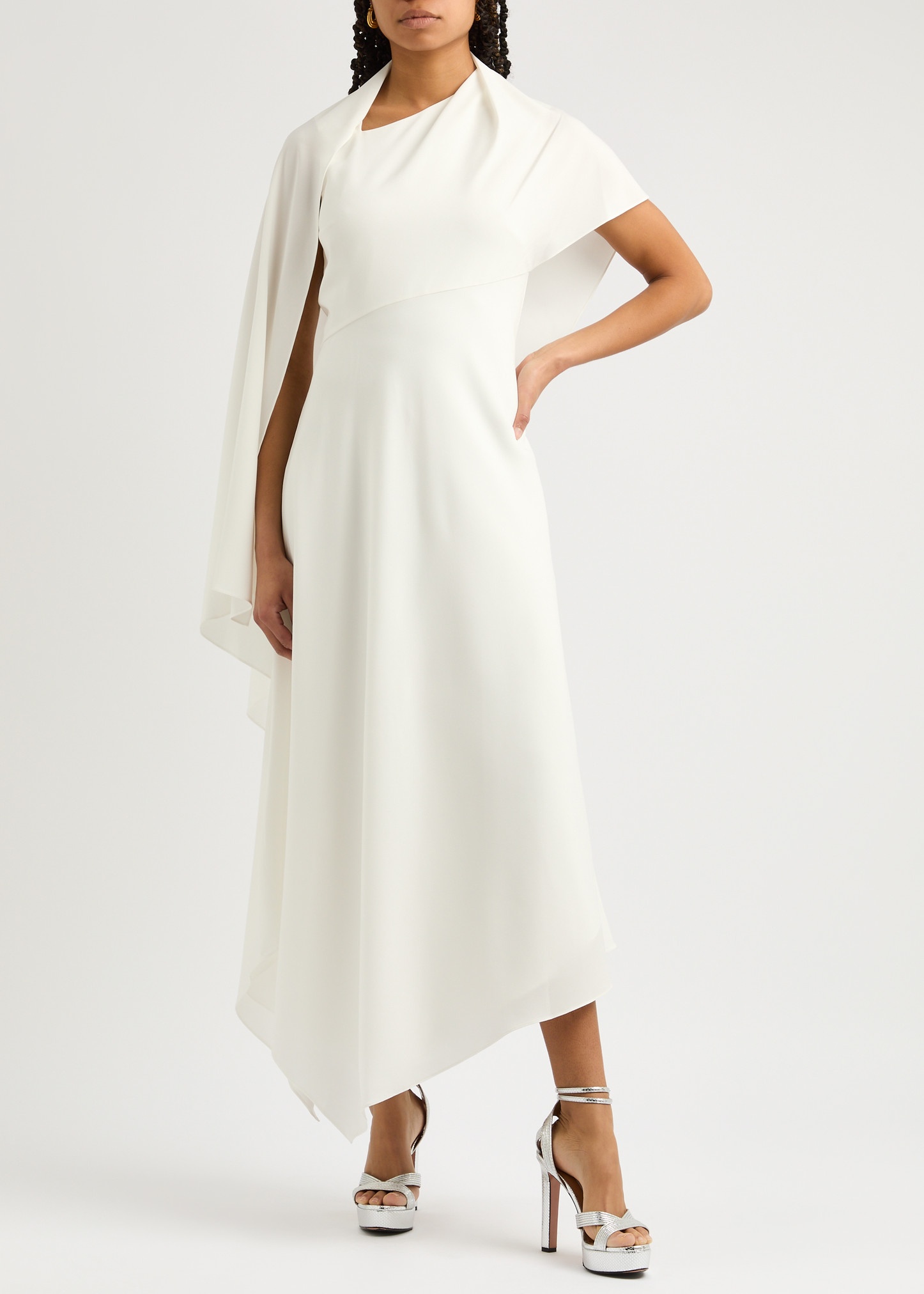 Pascale cape-effect draped maxi dress - 4