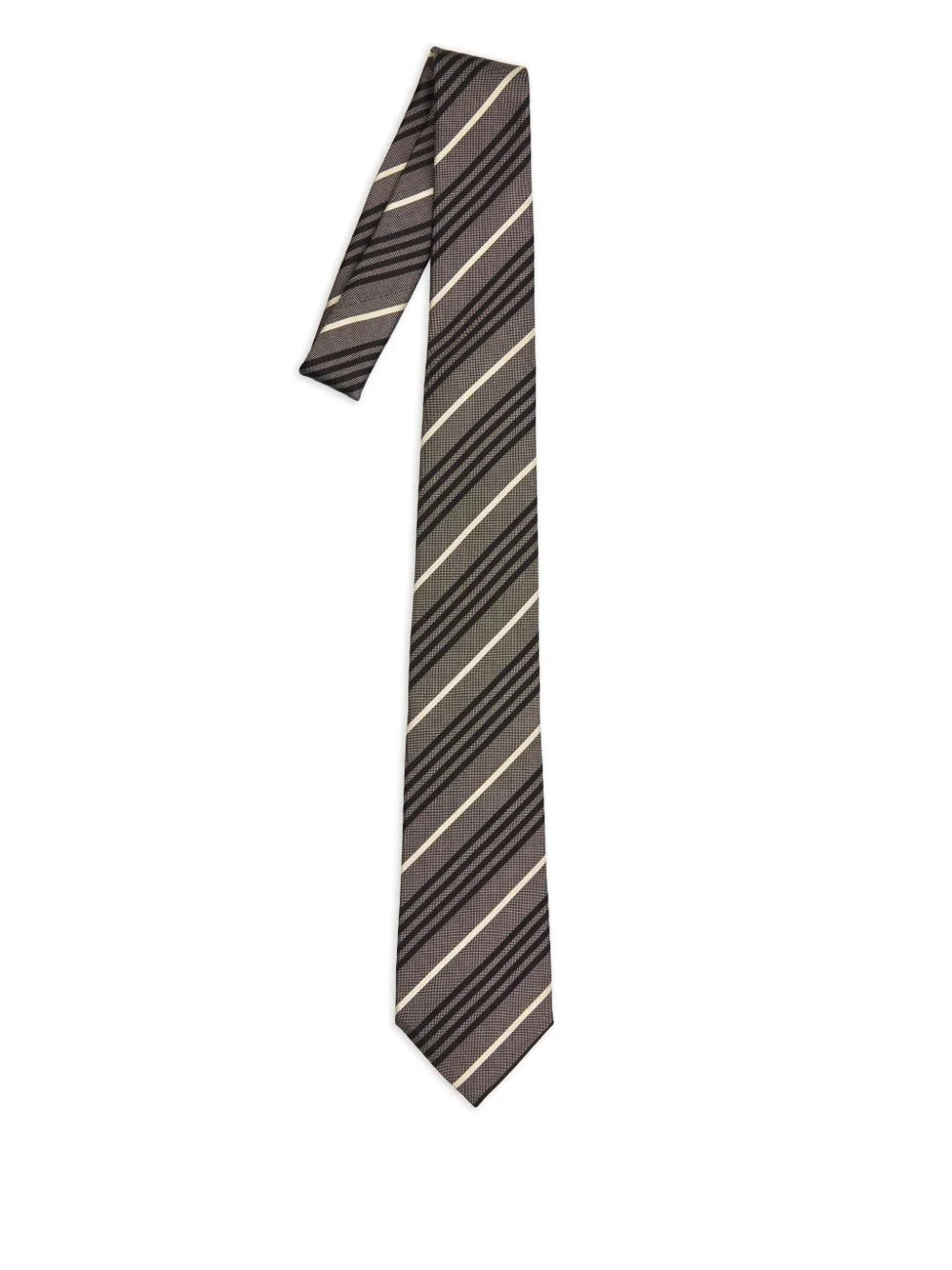 diagonal-striped silk tie - 1