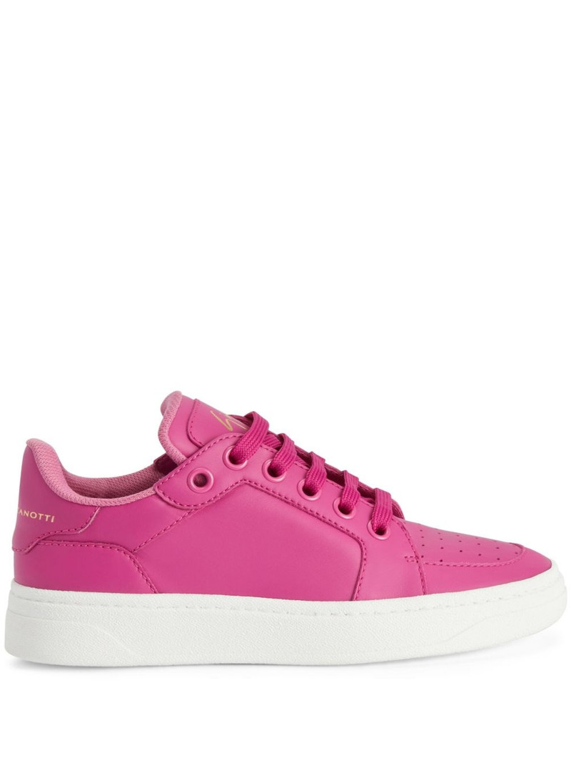 calf-leather lace-up sneakers 1