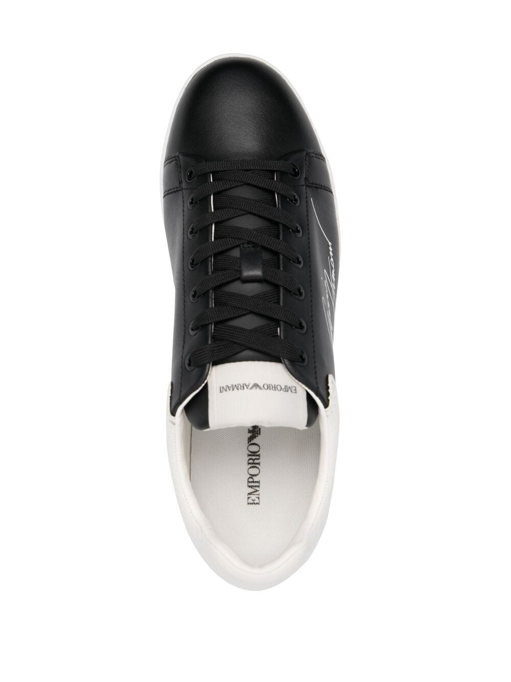 signature logo-print leather sneakers - 4