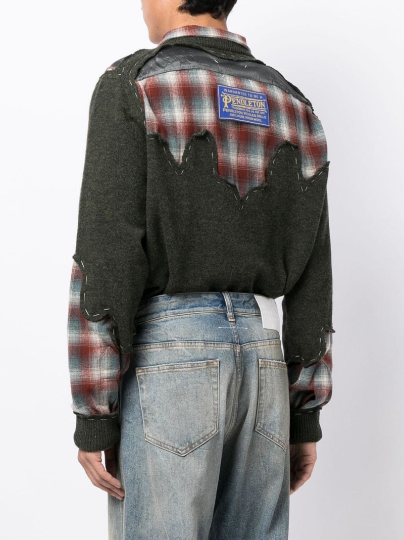 check-pattern wool jumper 4