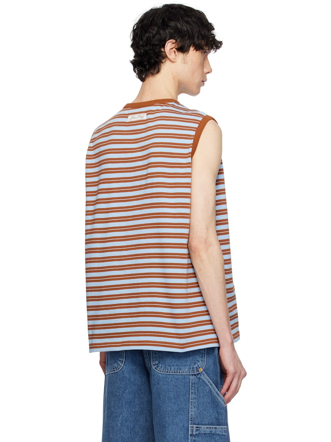 Brown & Blue Stripe Tank Top - 3