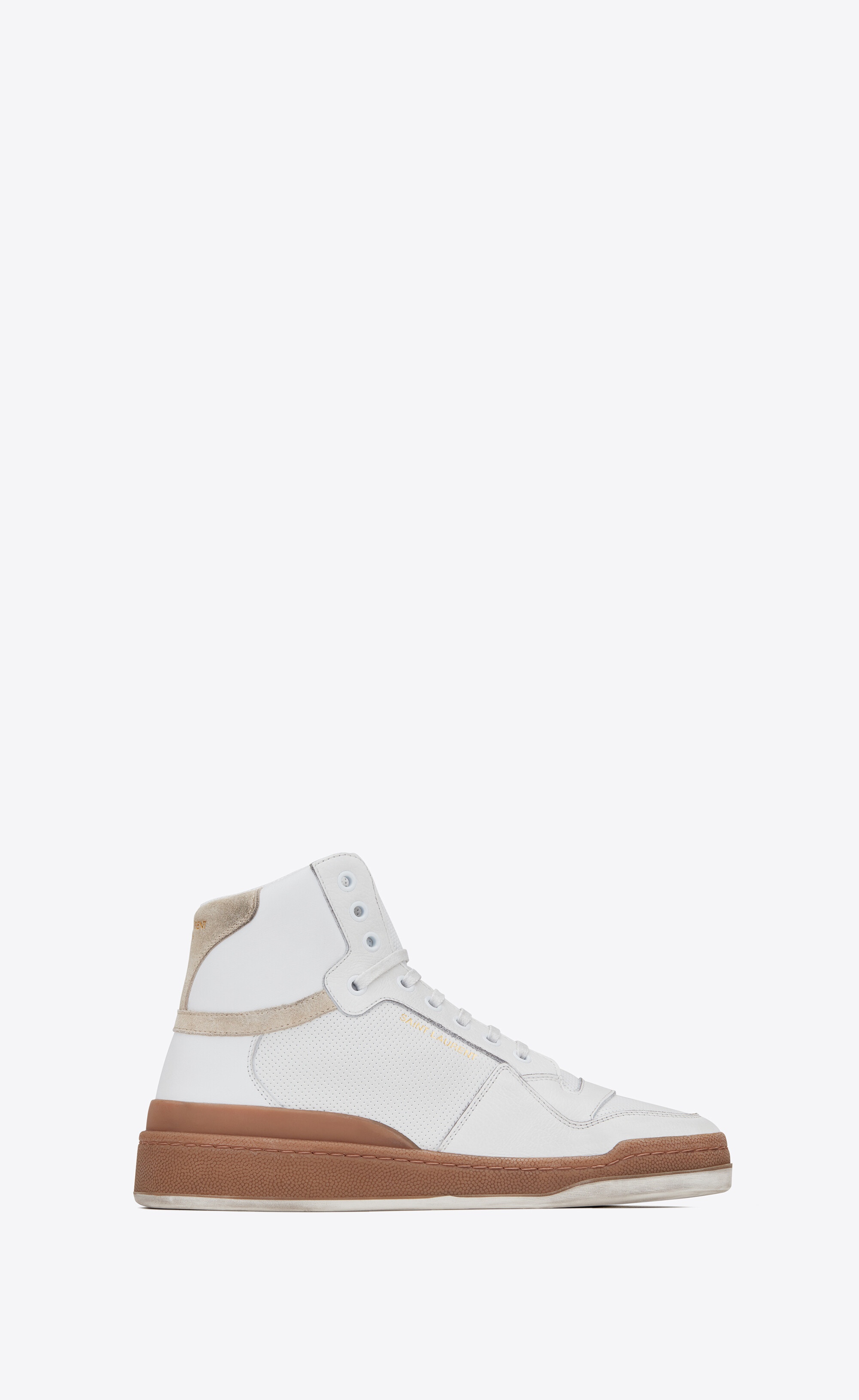 sl24 mid-top sneakers in leather and suede - 1
