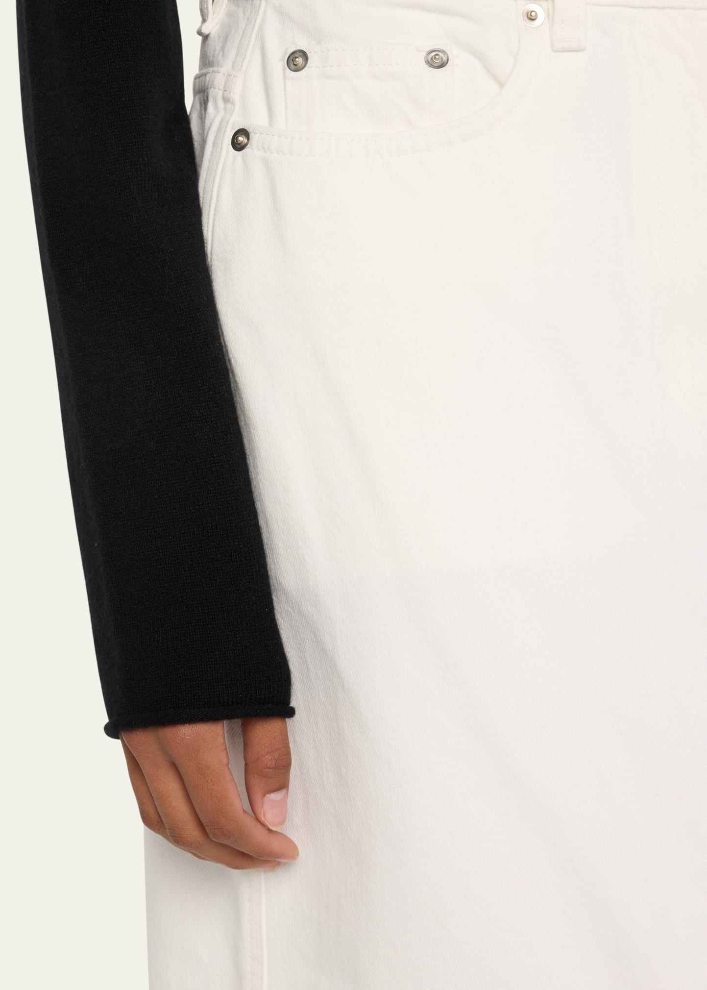 Long Denim Skirt - 5