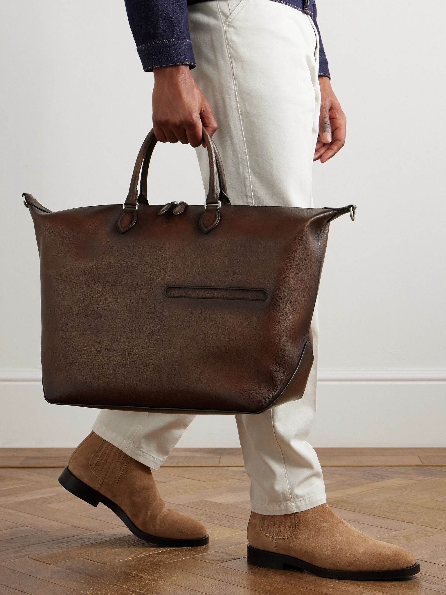 Toujours Venezia Leather Weekend Bag Brown - 6