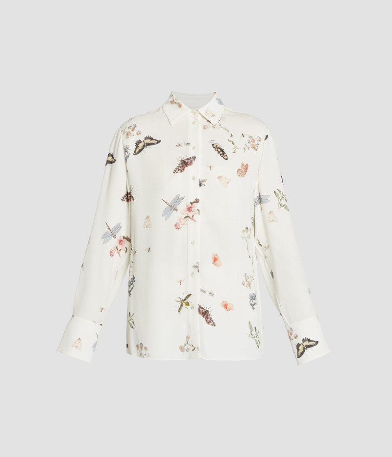 Erdem PRINTED CREPE LONG SLEEVE SHIRT outlook