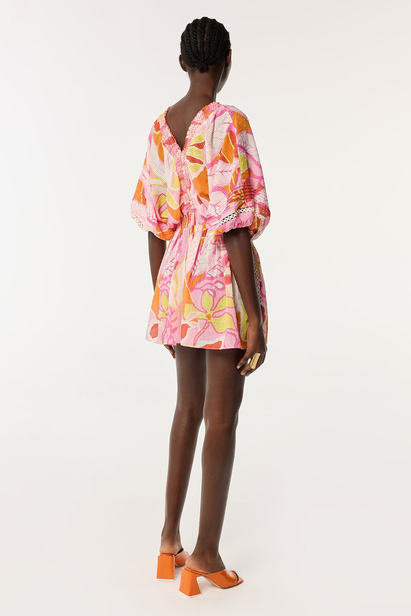 Short Jumpsuit Chantal - Pink Macro Lilium 3