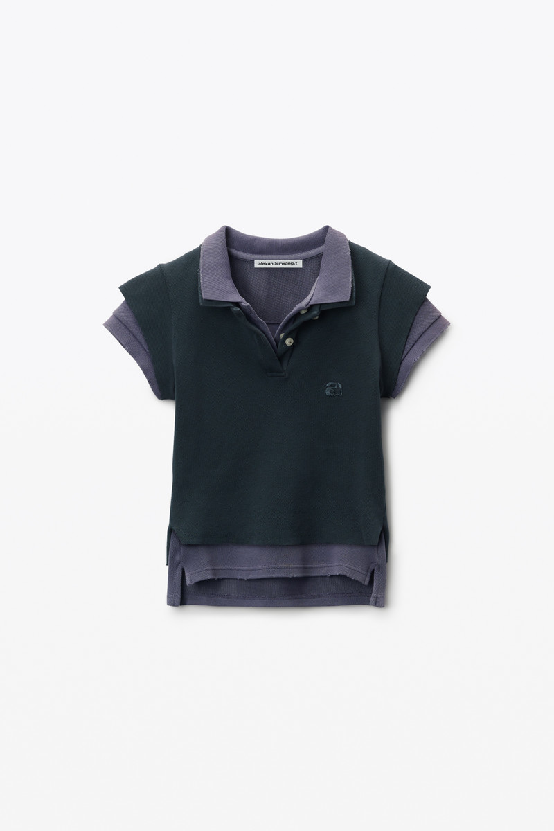 Layered Shrunken Polo 1