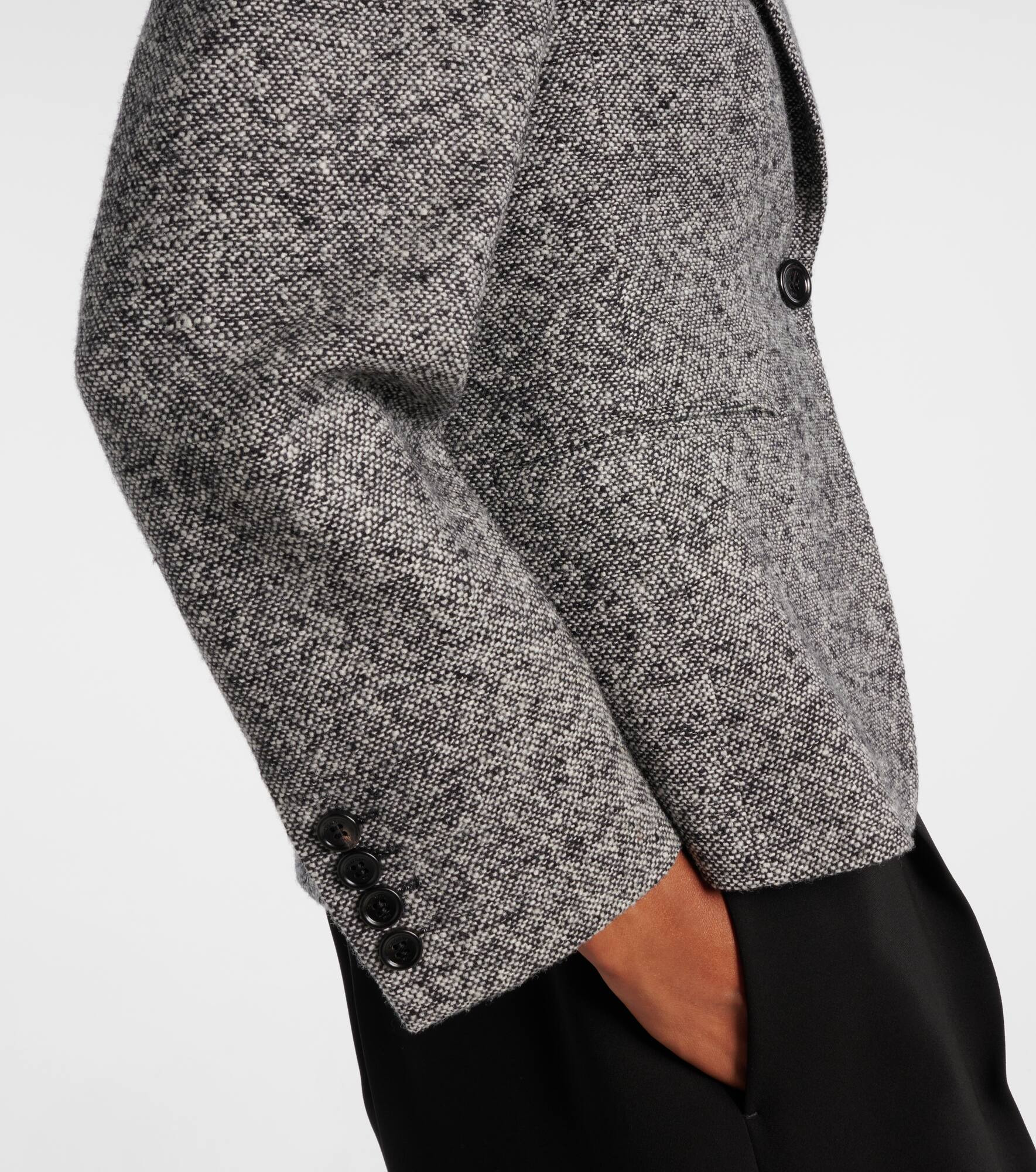 Salmone wool and silk blazer - 5
