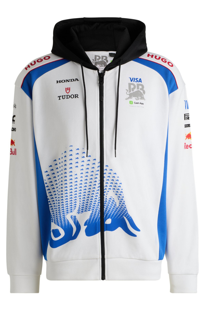 HUGO X VCARB ZIP-UP FANWEAR HOODIE WITH BULL MOTIF 1