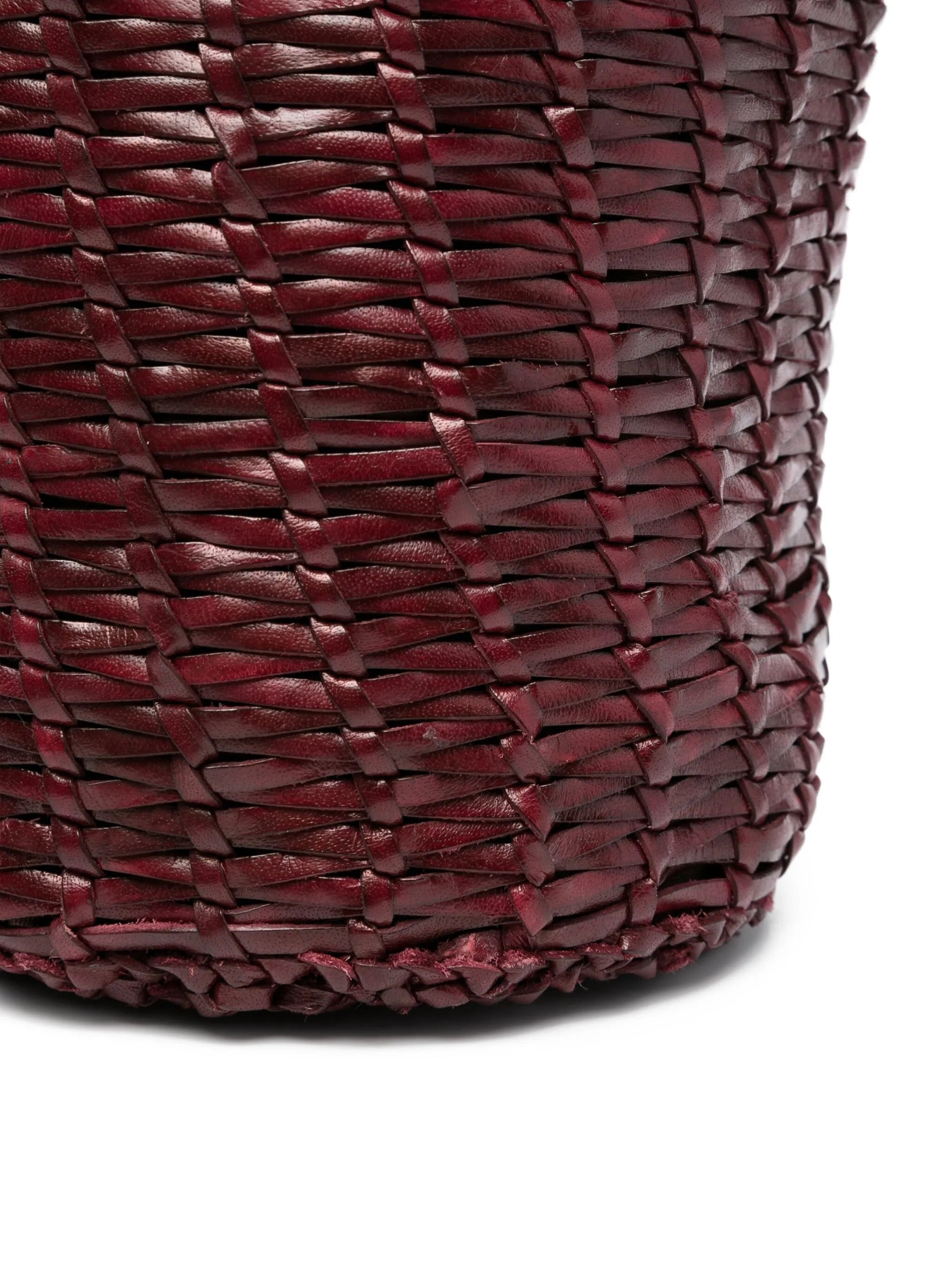 Dragon Diffusion Braided Leather Bucket Bag - 5