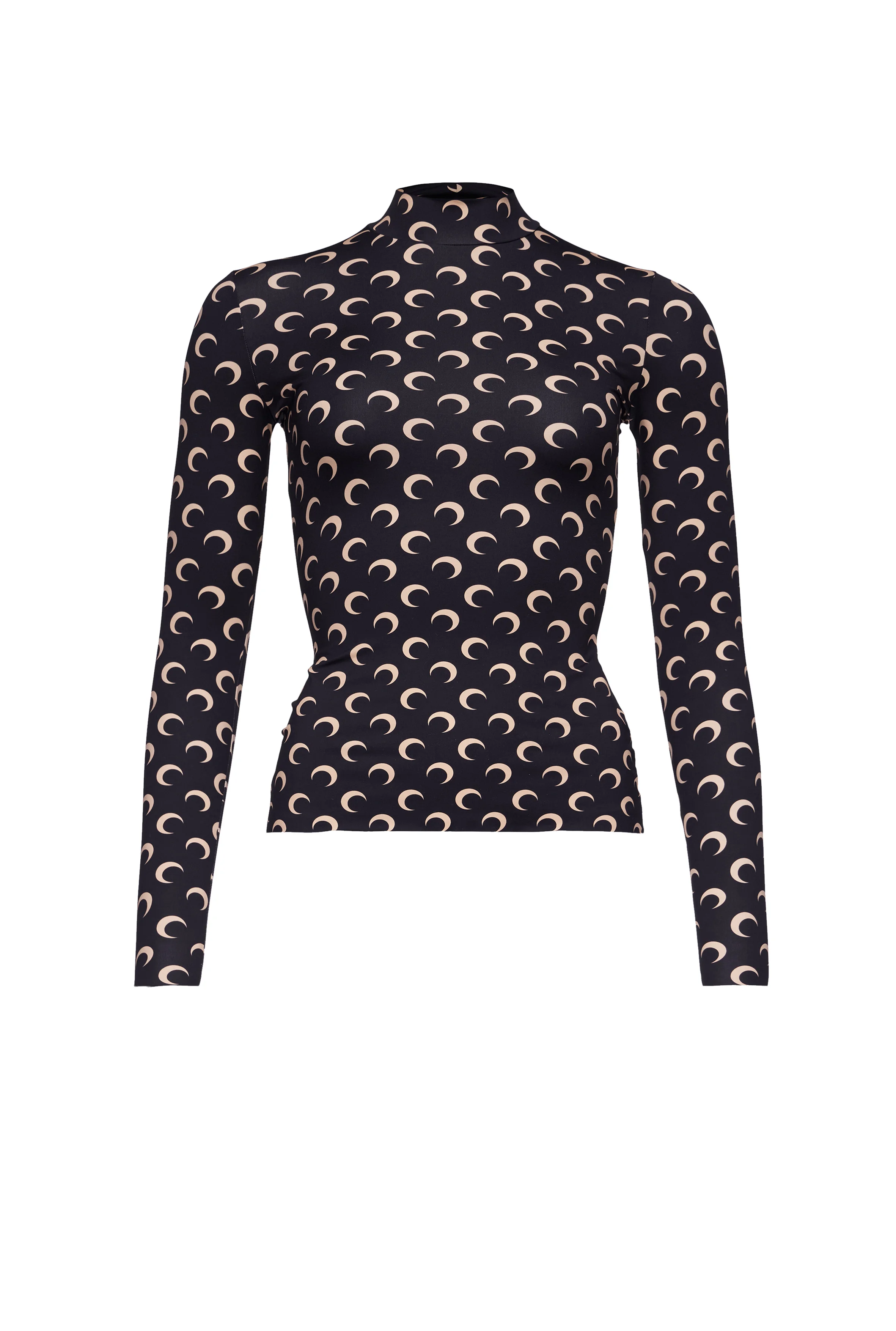 Recycled Moon Jersey Second Skin Highneck Top - 1