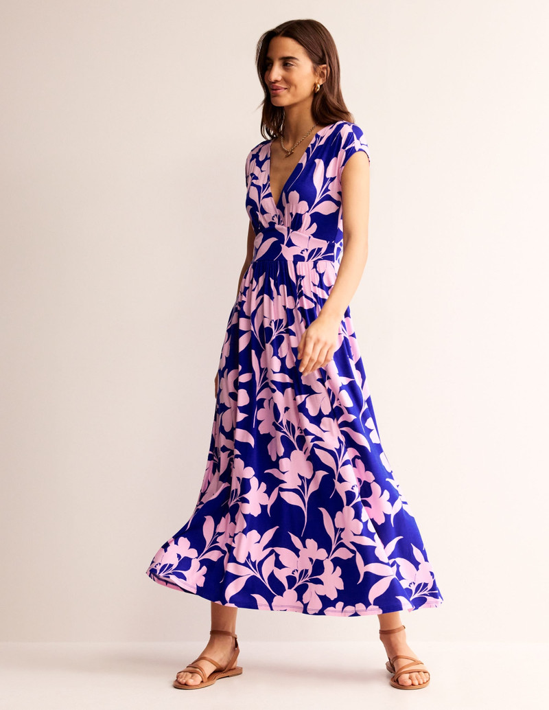 Vanessa Wrap Jersey Maxi Dress-Sweet Lilac, Silhouette Bloom 5