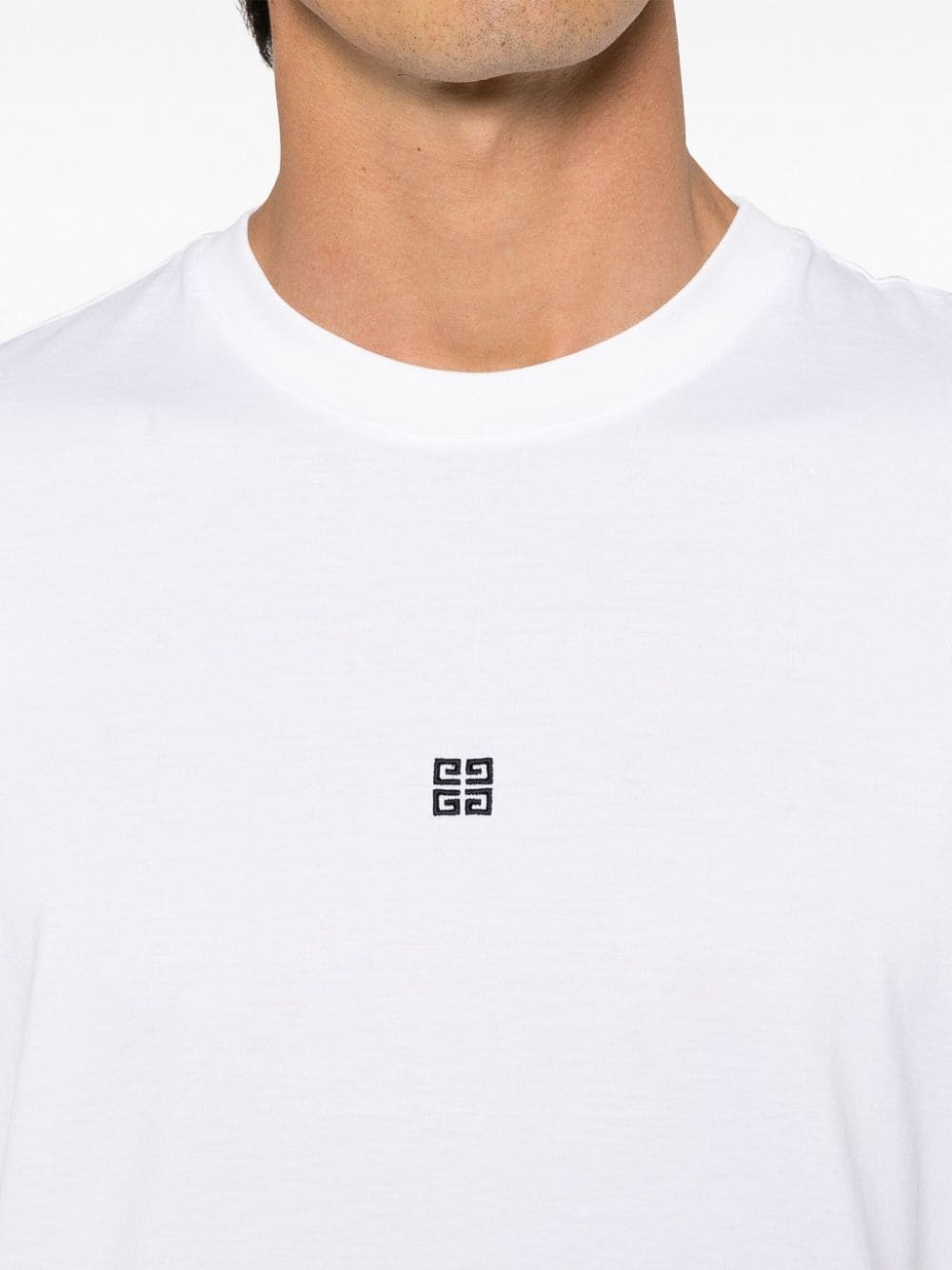 logo-embroidered cotton T-shirt - 5