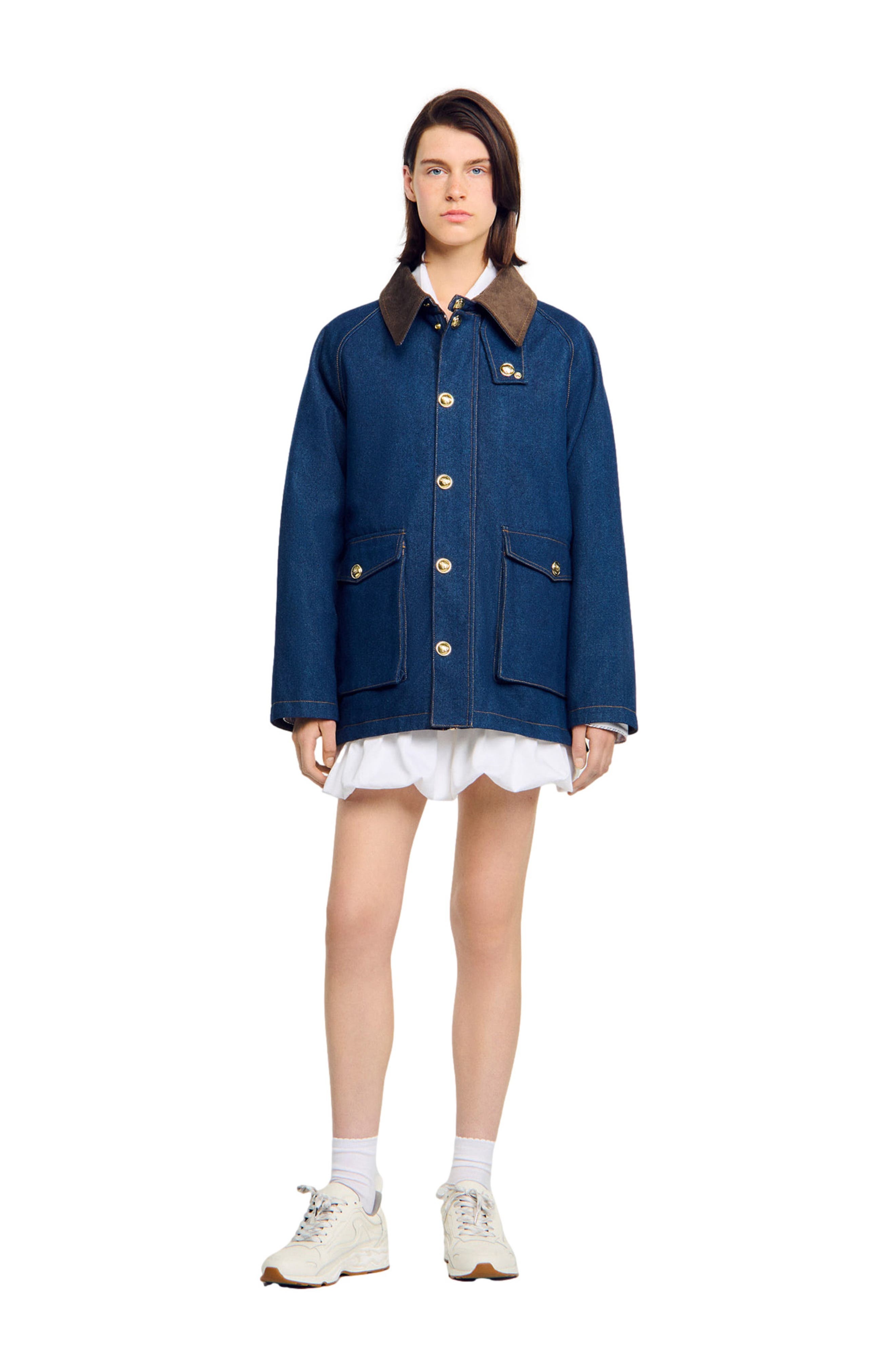 SANDRO Denim workwear jacket in Blue Jean at Nordstrom - 2