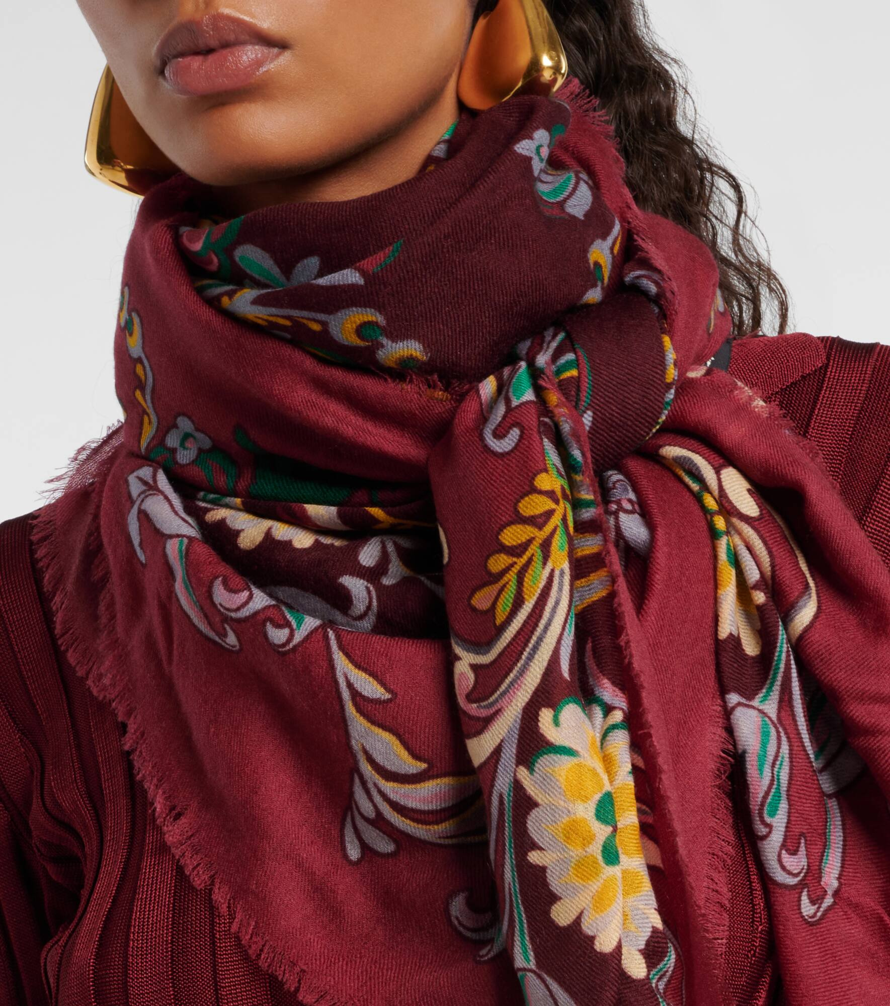 Printed cashmere scarf - 3