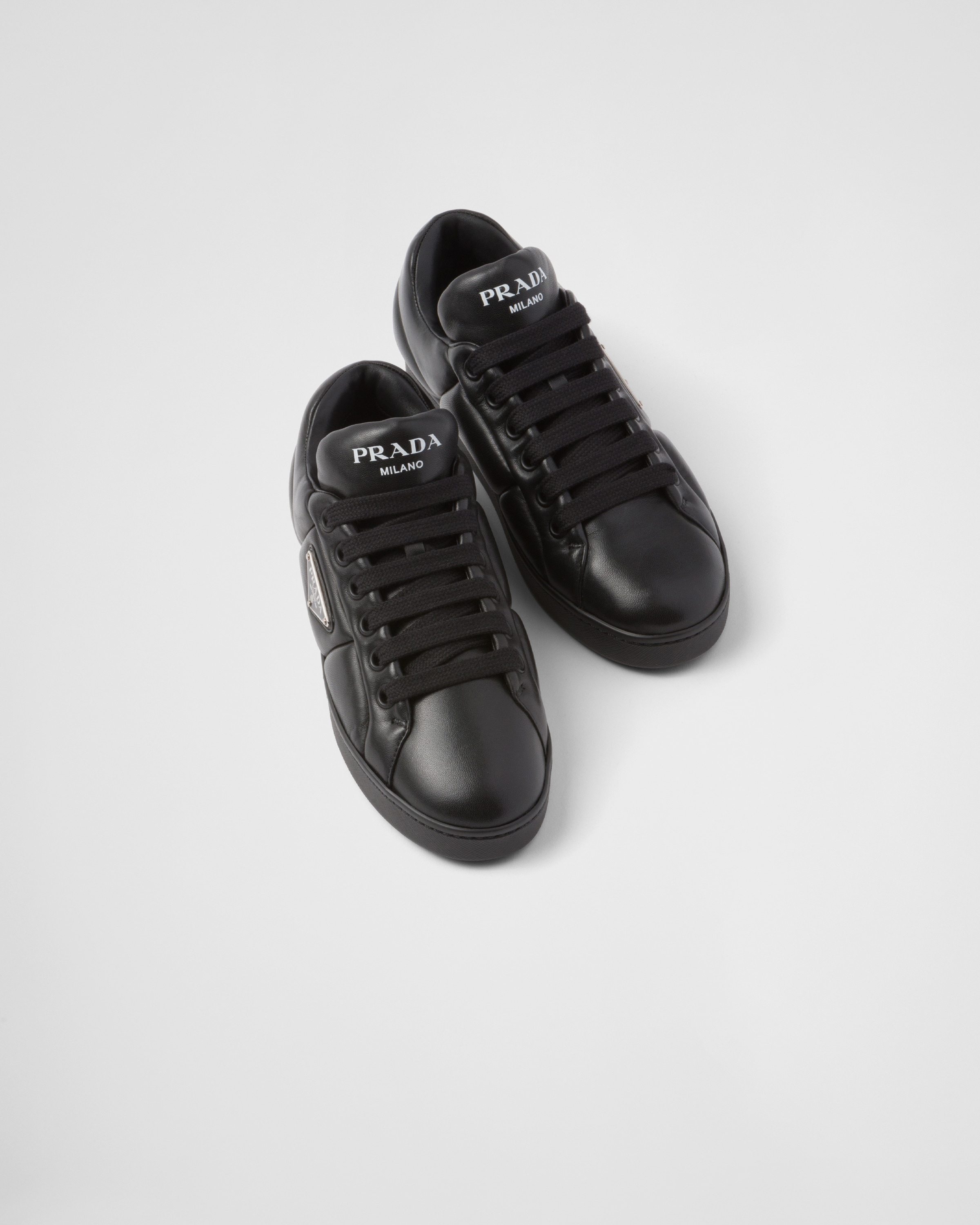 Padded nappa leather sneakers - 3