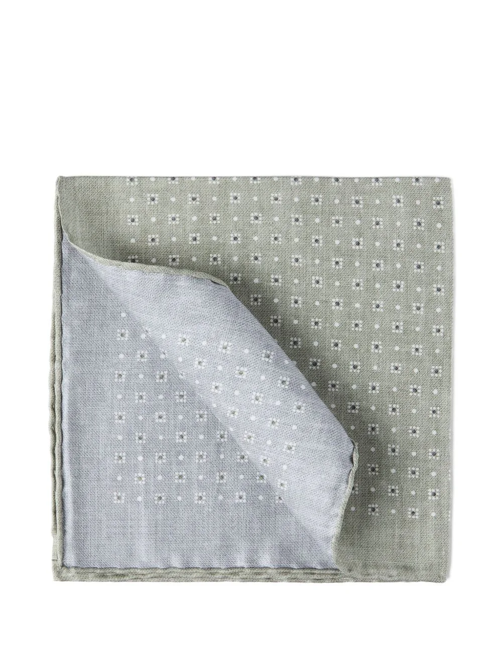 geometric-print silk pocket square - 1