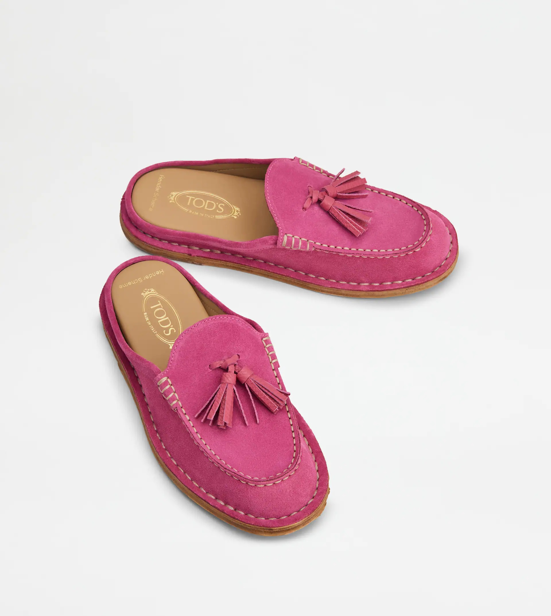 SABOTS IN SUEDE - PINK - 4