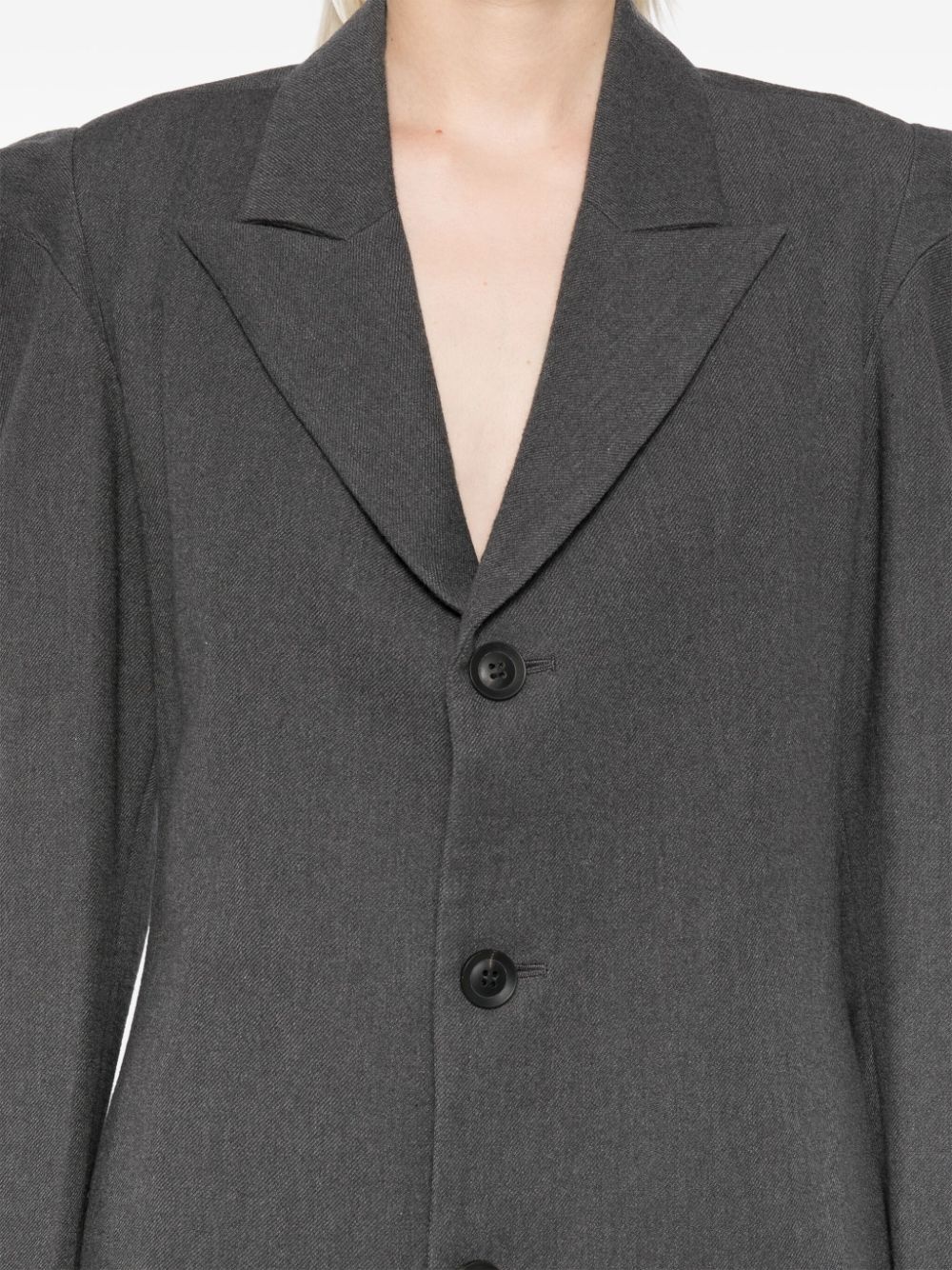 asymmetric single-breasted blazer - 5