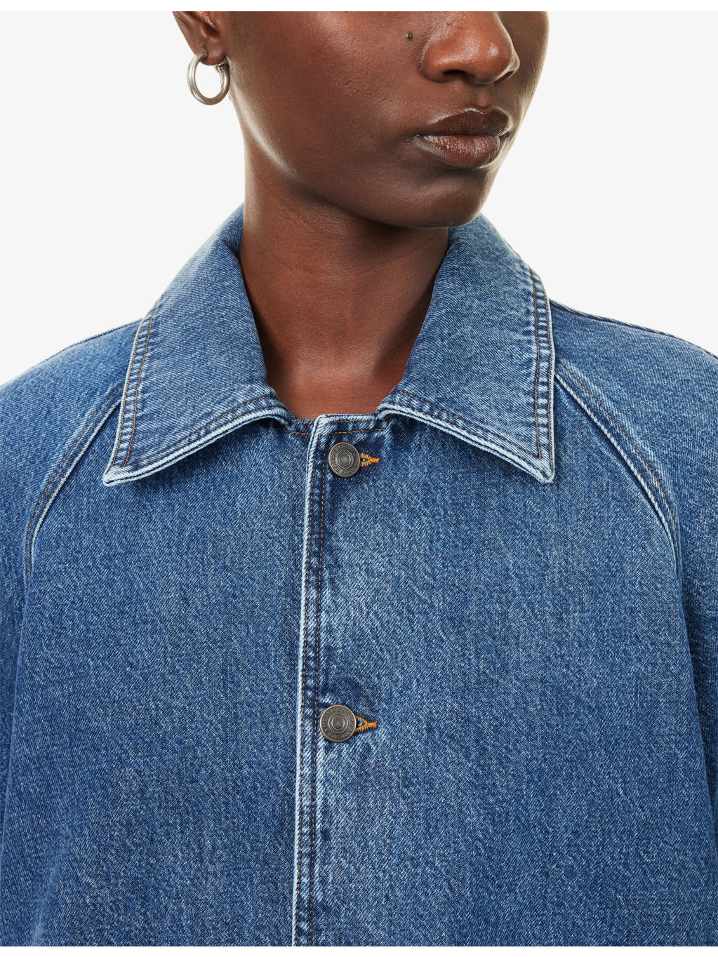 The Swing Raglan-Sleeves Denim Jacket - 5