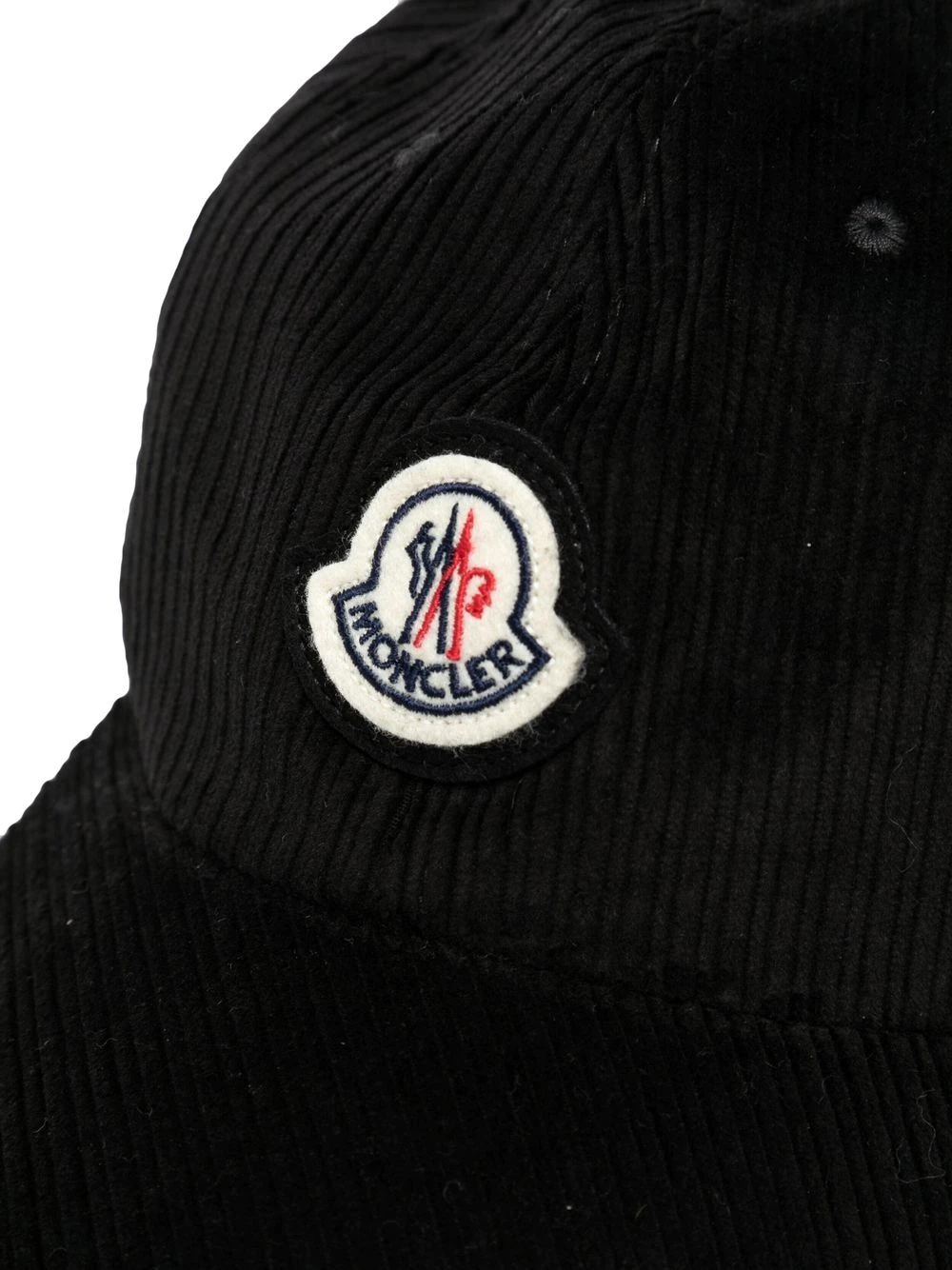 logo-patch corduroy cap - 2