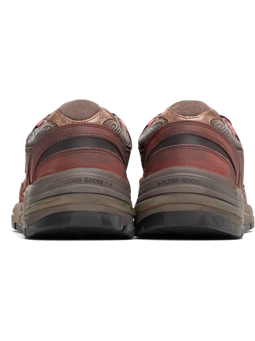 Burgundy & Brown Dad-Star Sneakers - 2