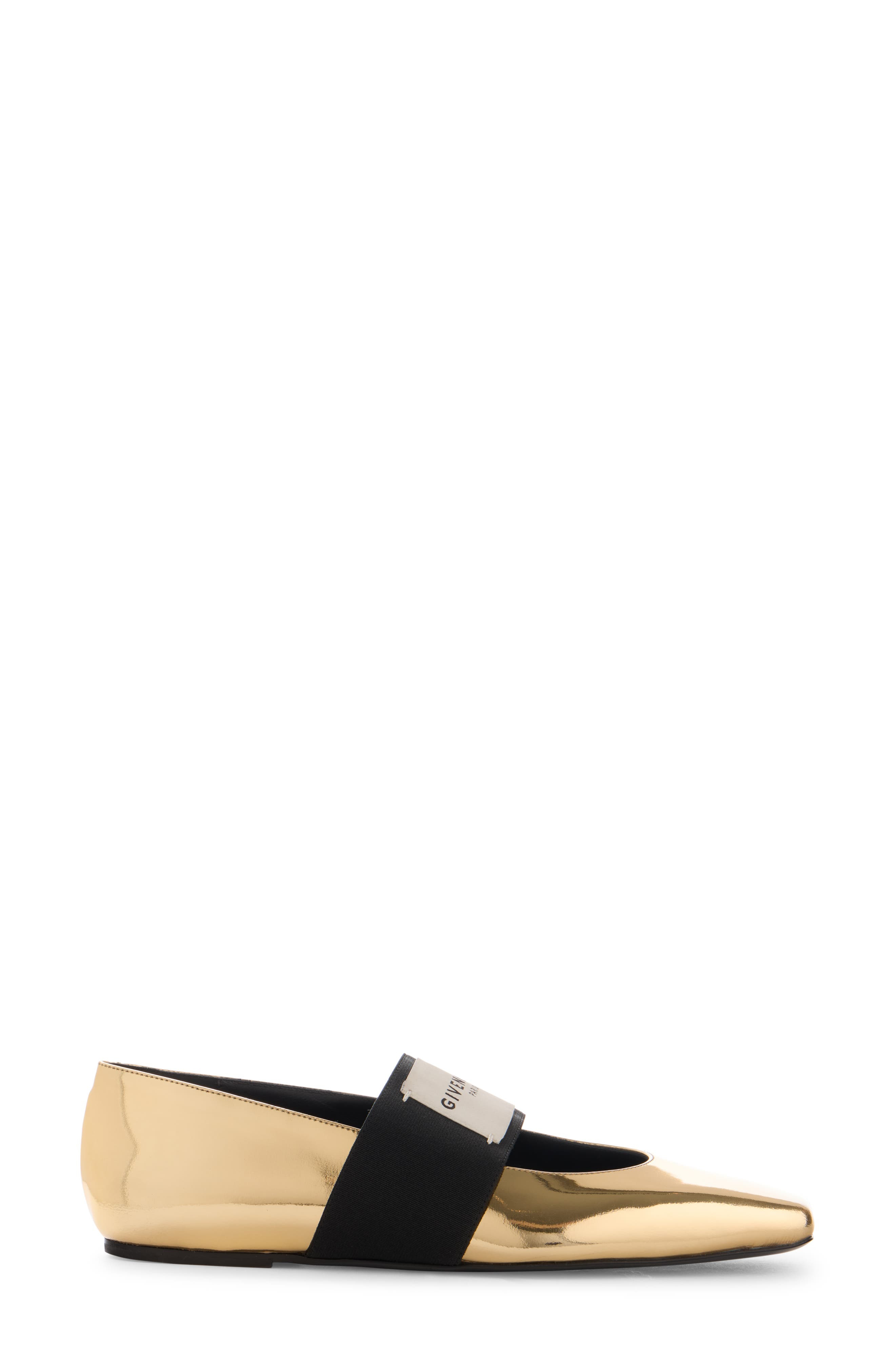 Givenchy Sliced Square Toe Mary Jane Flat in Golden at Nordstrom - 3