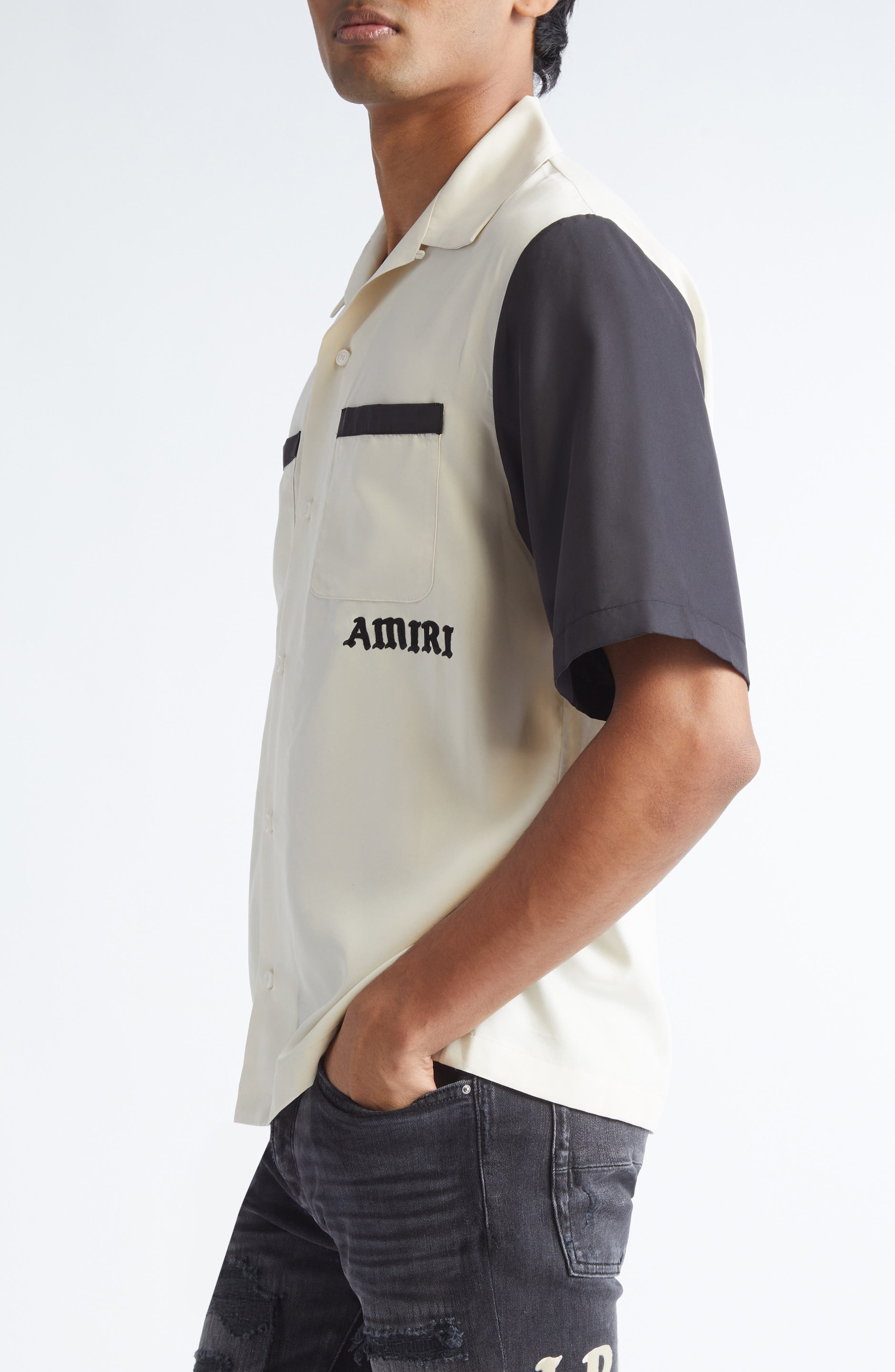 AMIRI Try It Bowling Shirt in Alabaster at Nordstrom - 4