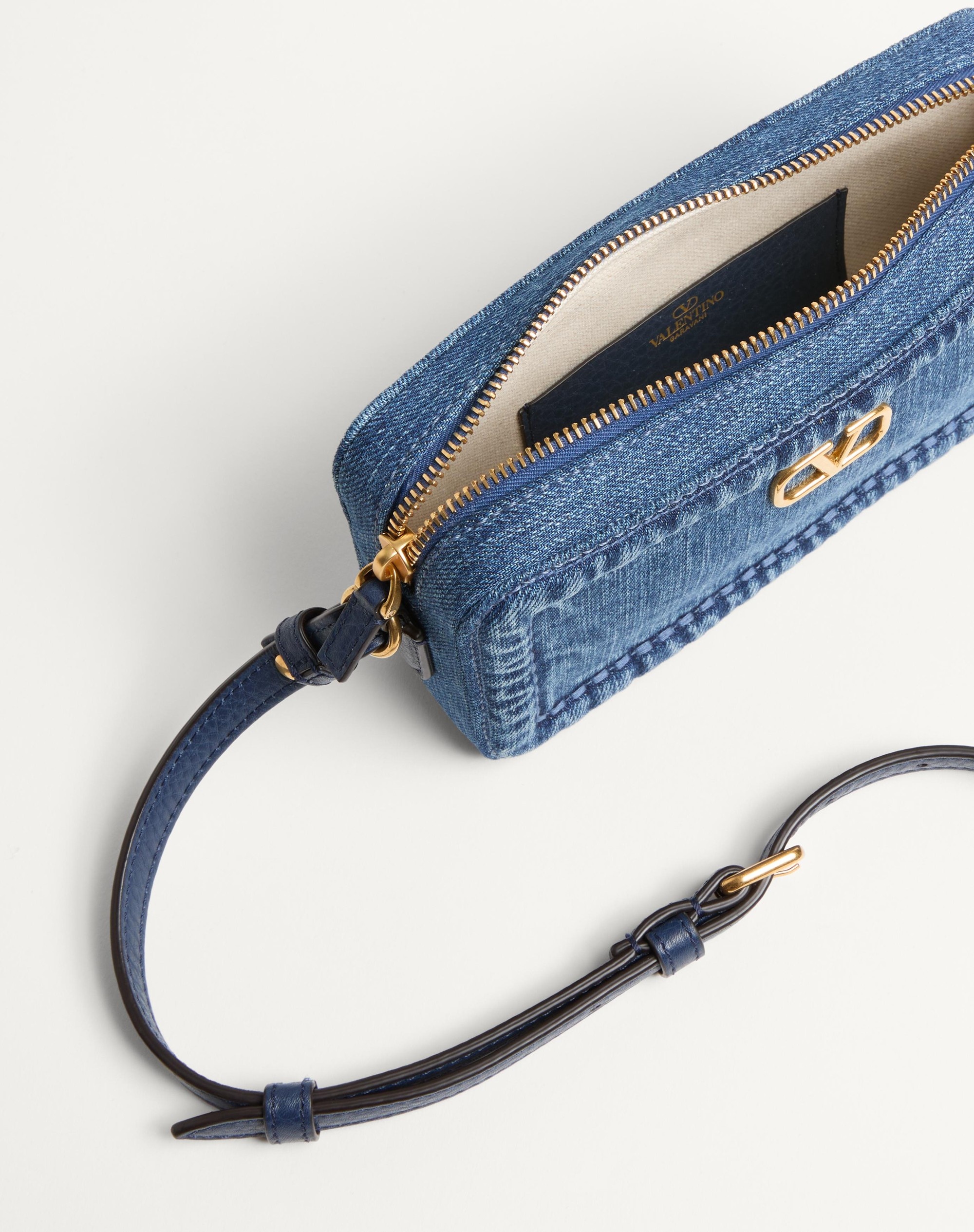 VALENTINO GARAVANI ALLTIME MINI DENIM SHOULDER BAG - 5