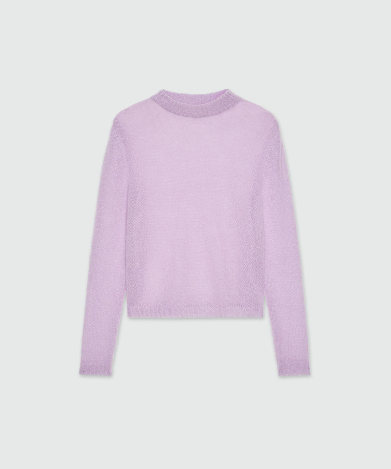 Lilac sweater in superlight mohair 1