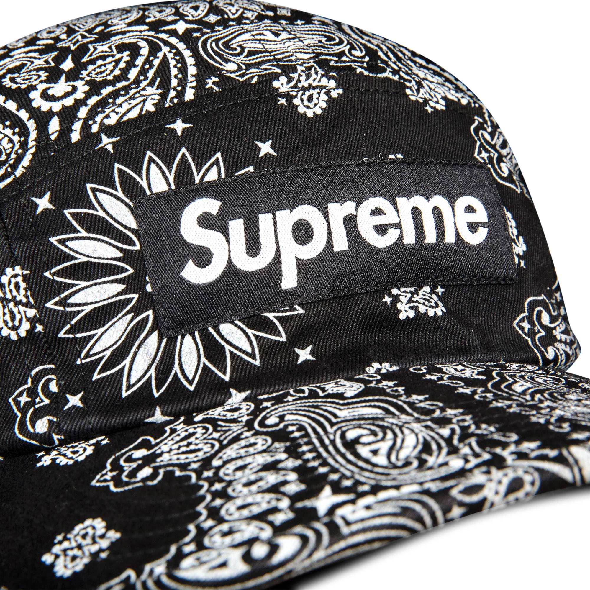 Supreme Bandana Camp Cap 'Black' - 3