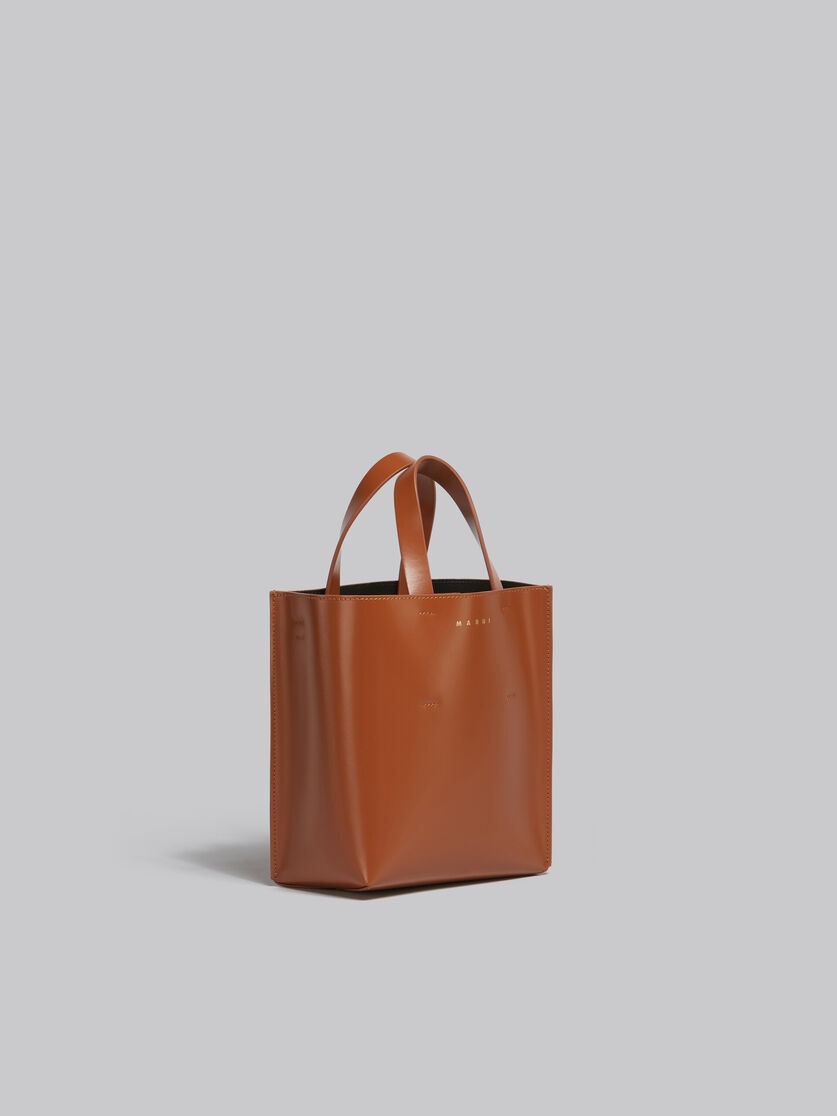 MUSEO MINI BAG IN BROWN LEATHER - 5