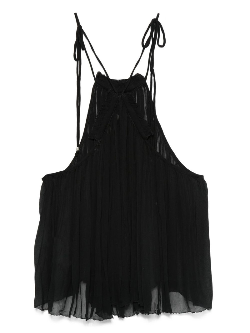 Isabel Marant Étoile Akila pleated halterneck top outlook