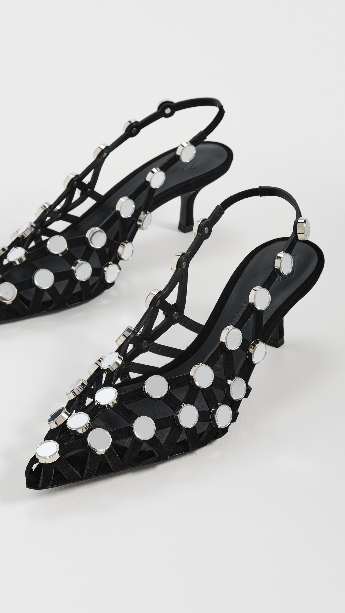Grid Slingback Pumps 50mm - 4