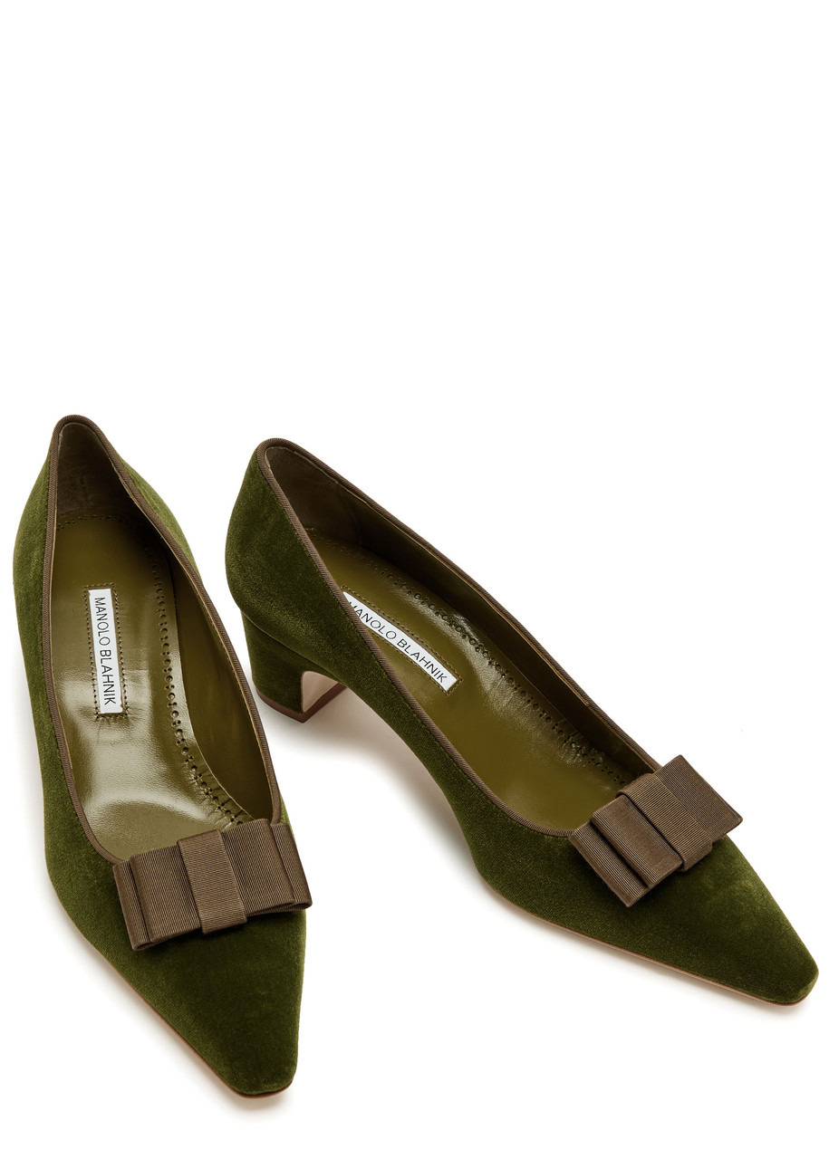 Manolo Blahnik Reador 50 Velvet Pumps - 3