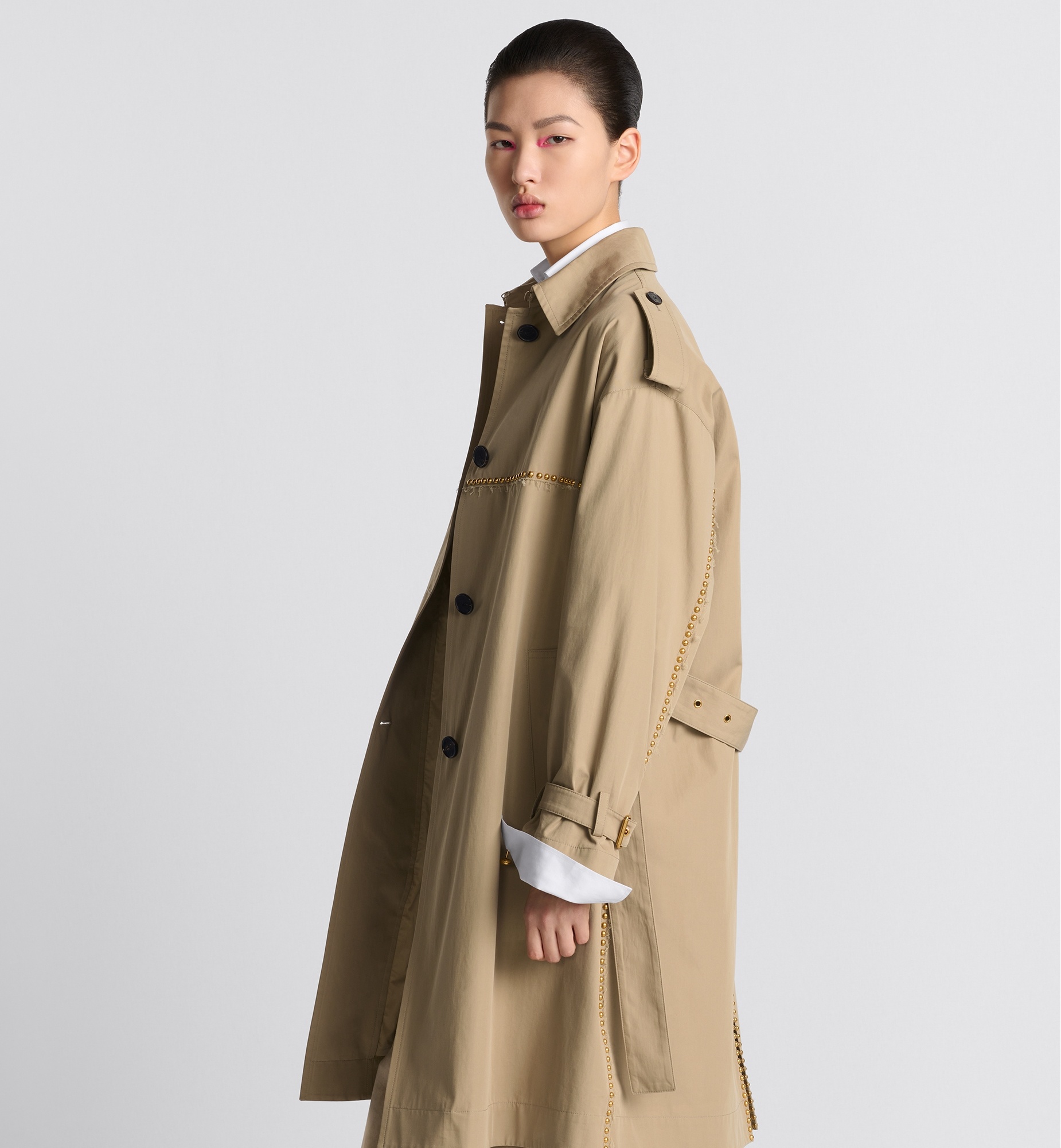Embroidered Trench Coat - 4