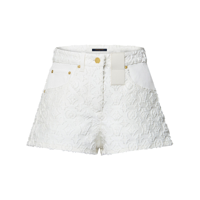 Monogram Fil Coupé Denim Shorts 1