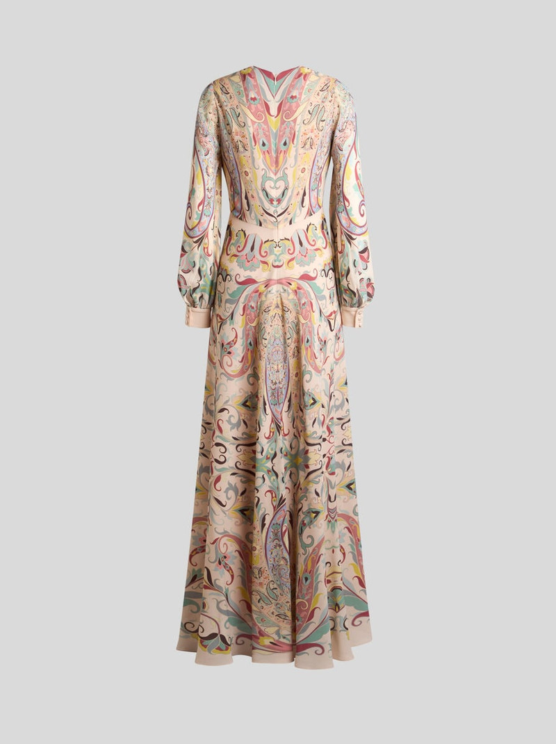 LONG DRESS IN PRINTED STRETCH SABLE 5